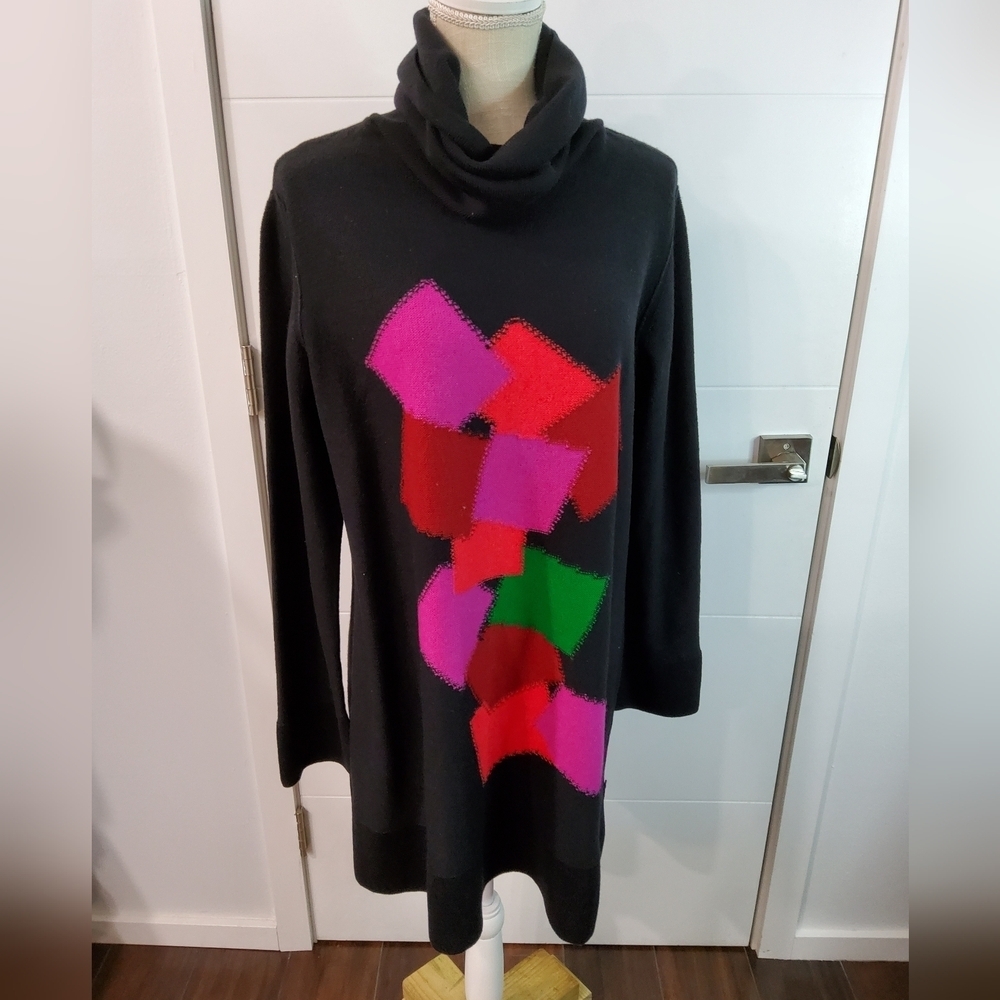 Sonia Rykiel Jacquard Knit A-line Mini Dress Size 46